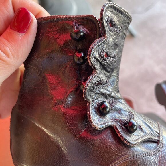 Incredible Child’s Black Leather Victorian Edwardian Button High Shoes Boots 5.5 - Picture 7 of 15